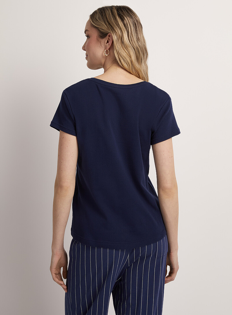 Lauren Ralph Lauren: Le t-shirt col V &eacute;pur&eacute; Blanc pour femme