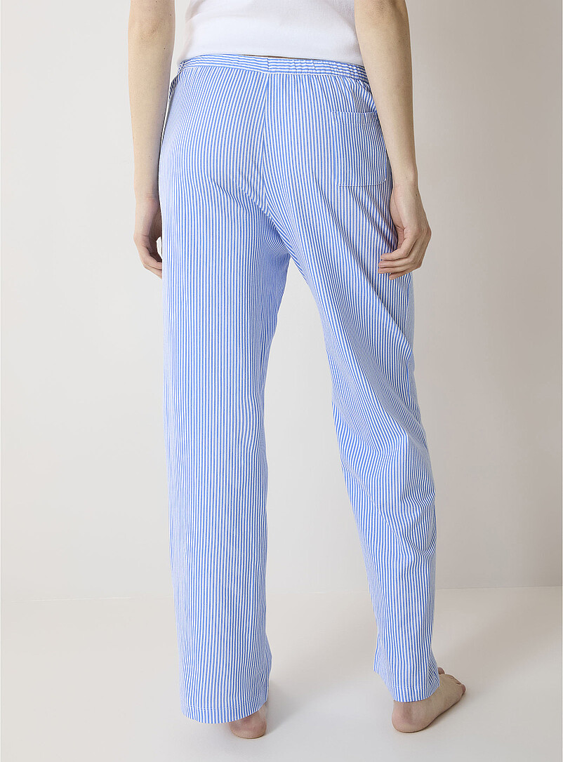 Lauren Ralph Lauren Baby Blue Small stripes pyjama pant for women