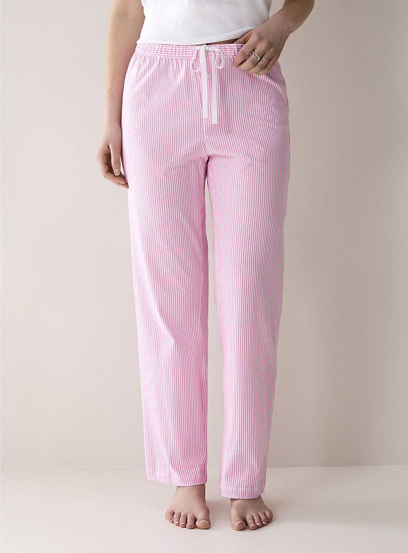 Lauren Ralph Lauren: Le pantalon pyjama petites rayures Bleu marine - Bleu nuit pour femme
