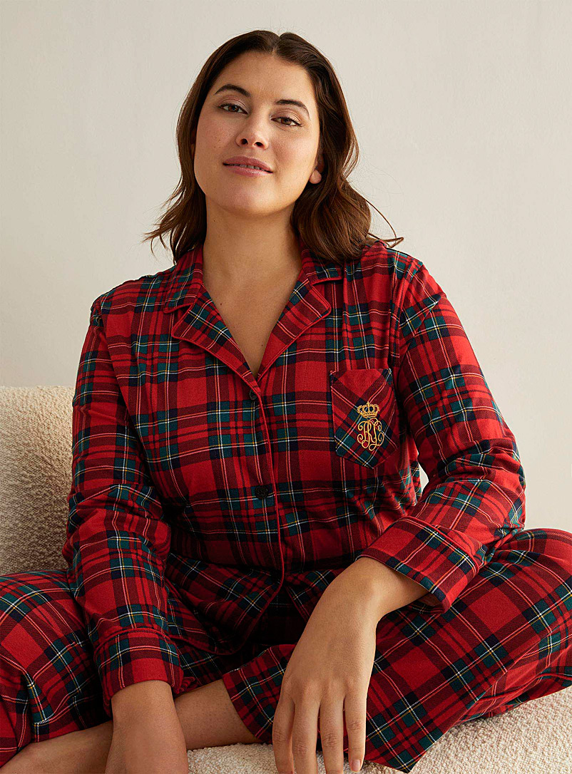 Lauren par Ralph Lauren Patterned Red Patterned pyjama set Plus size for women