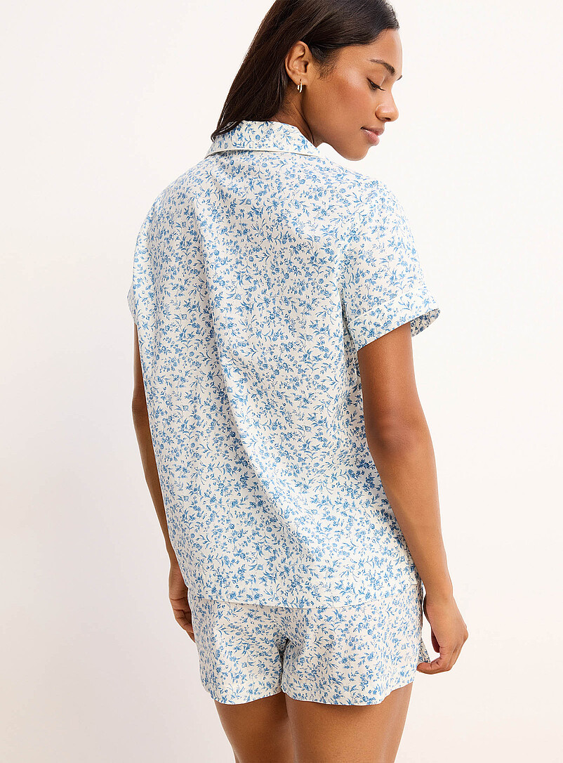 Blue flowers flowy pyjama set product image 2
