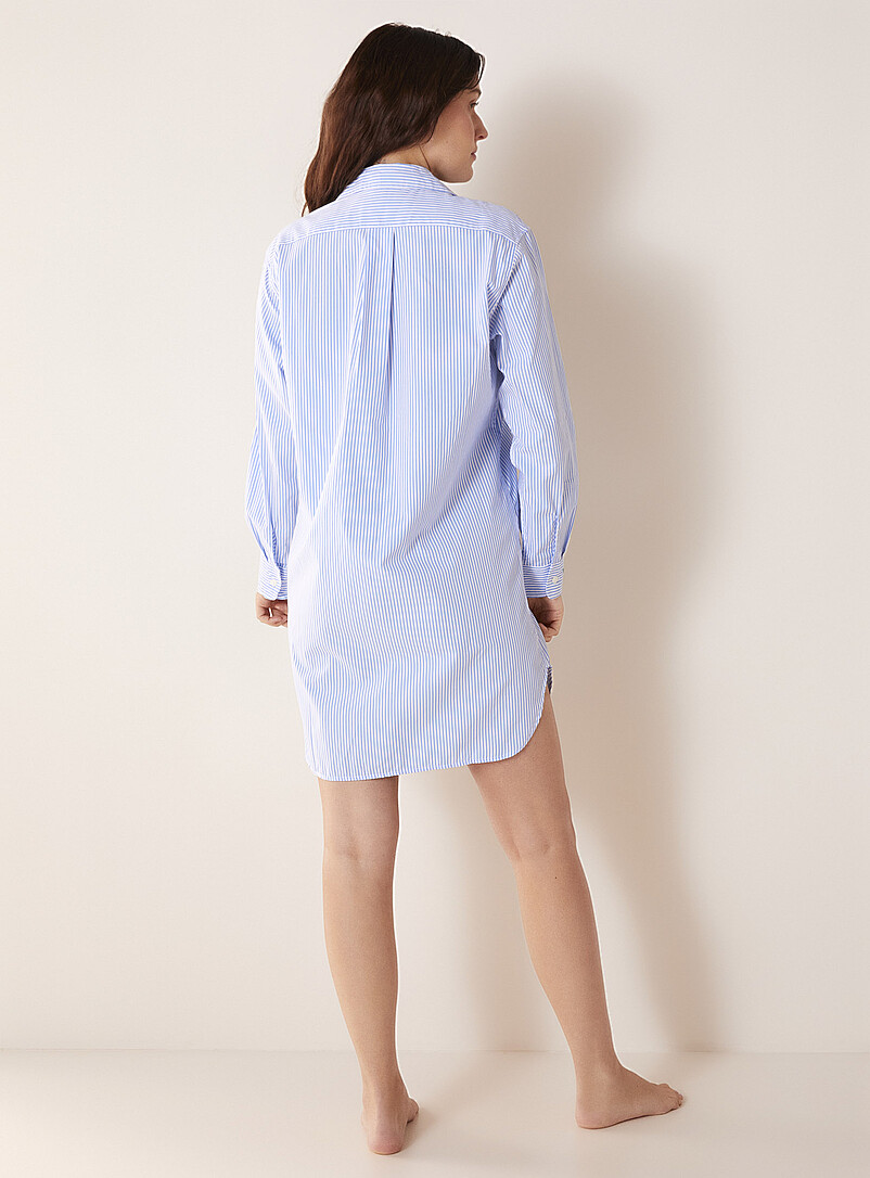 Pyjama-stripe poplin nightshirt product image 3
