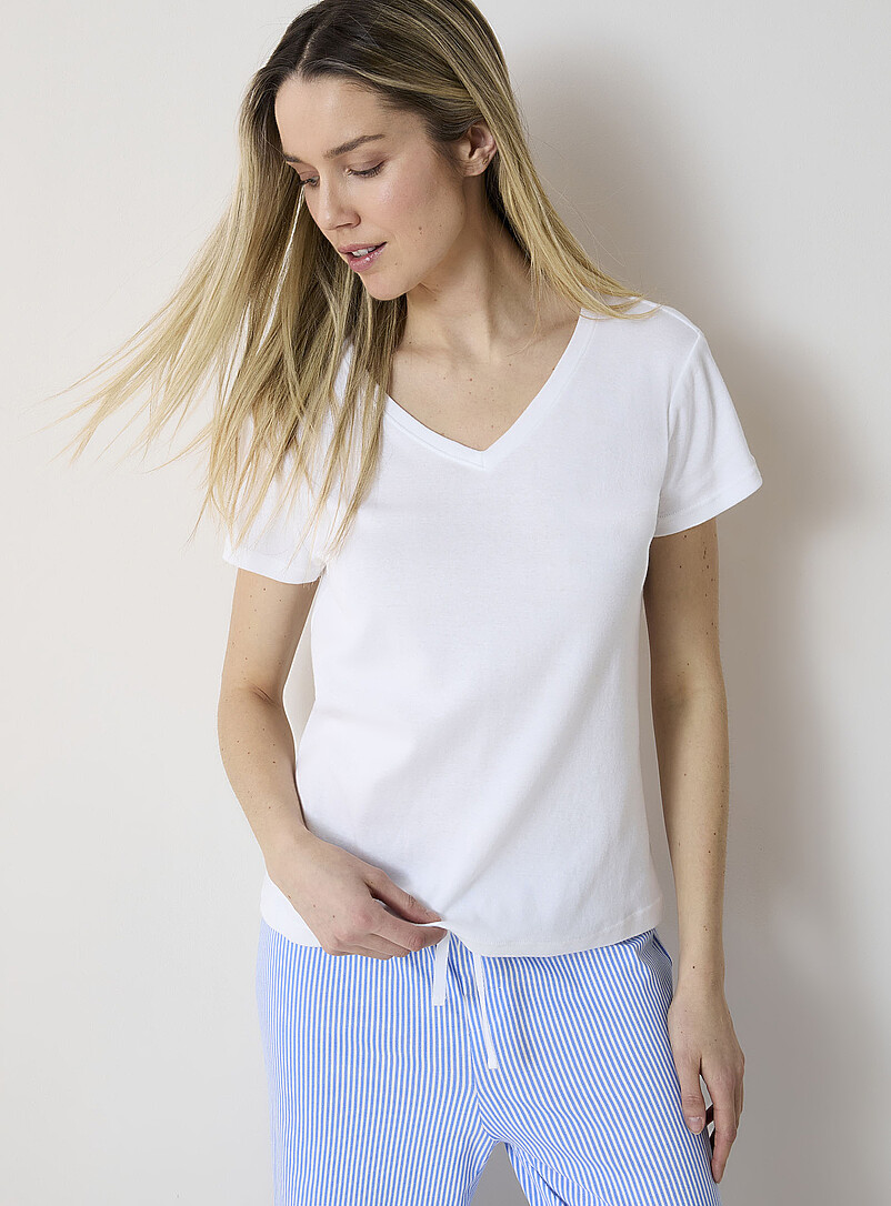 Minimalist V-neck T-shirt product image (primary)