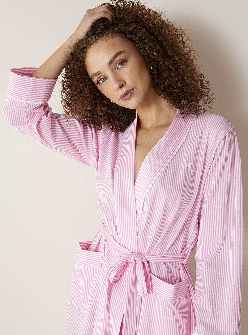 Thin-striped piped robe product image 2