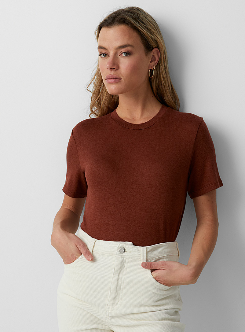 Icône Copper Short-sleeve knit tee for women
