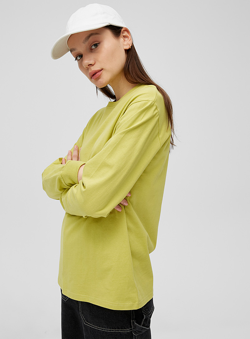 DESIGN - Chemise boyfriend manches longues à carreaux - Vert et