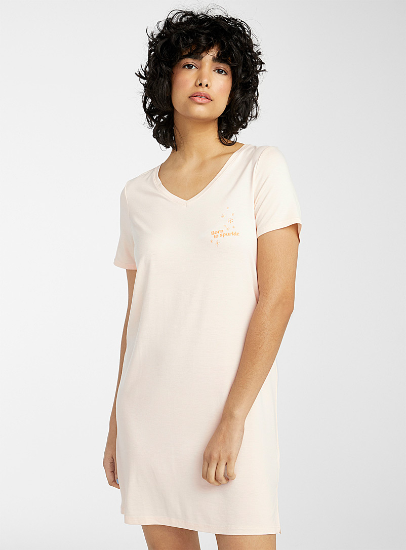 Miiyu x Twik Peach Message V-neck nightgown for women