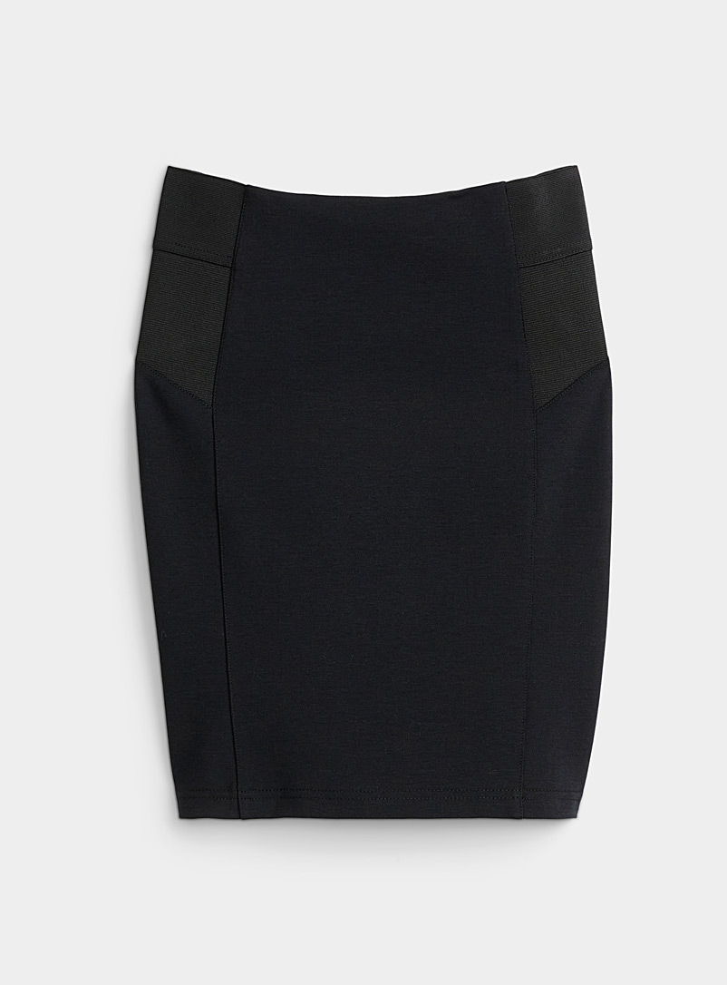 Twik: La jupe ajustée bandes élastique Noir pour femme