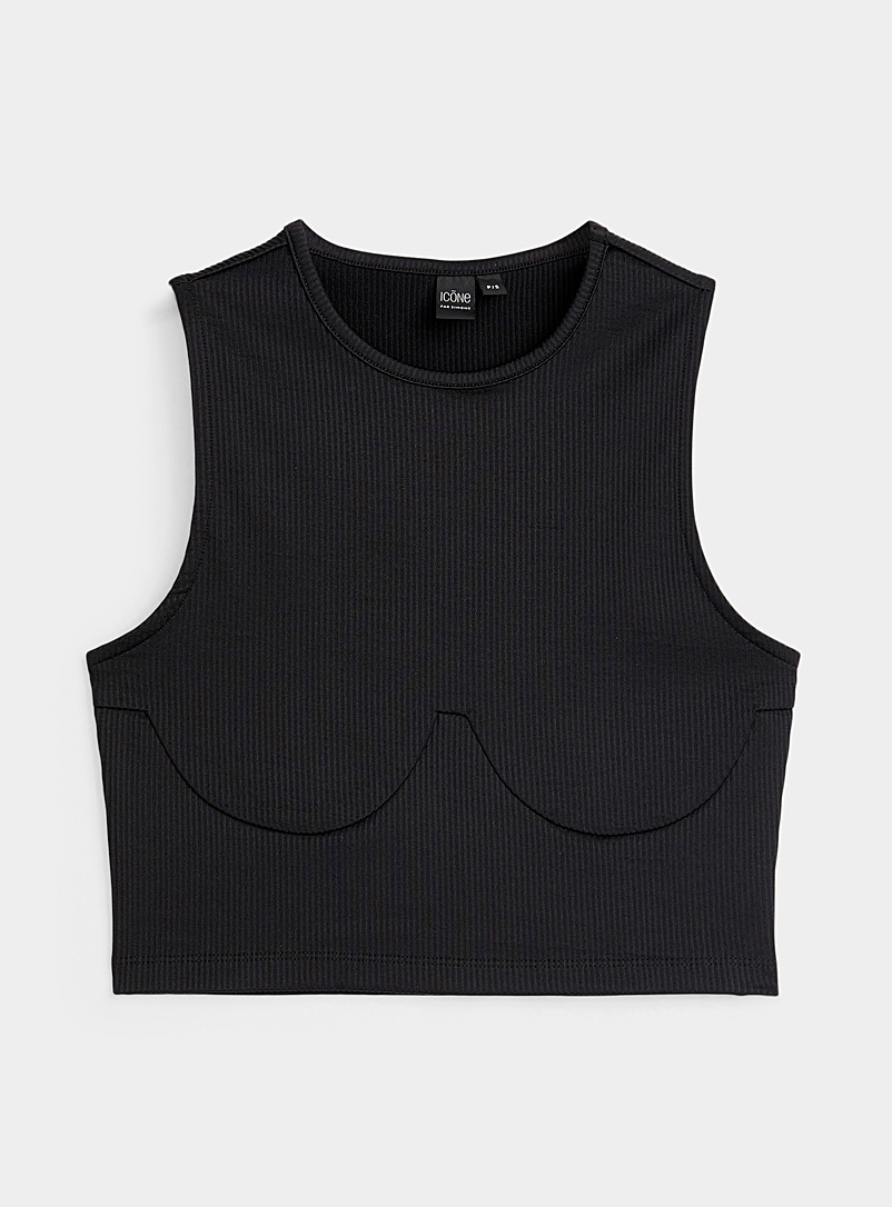 Ribbed corset cami | Icône | Shop Women's Crop Tops | Simons