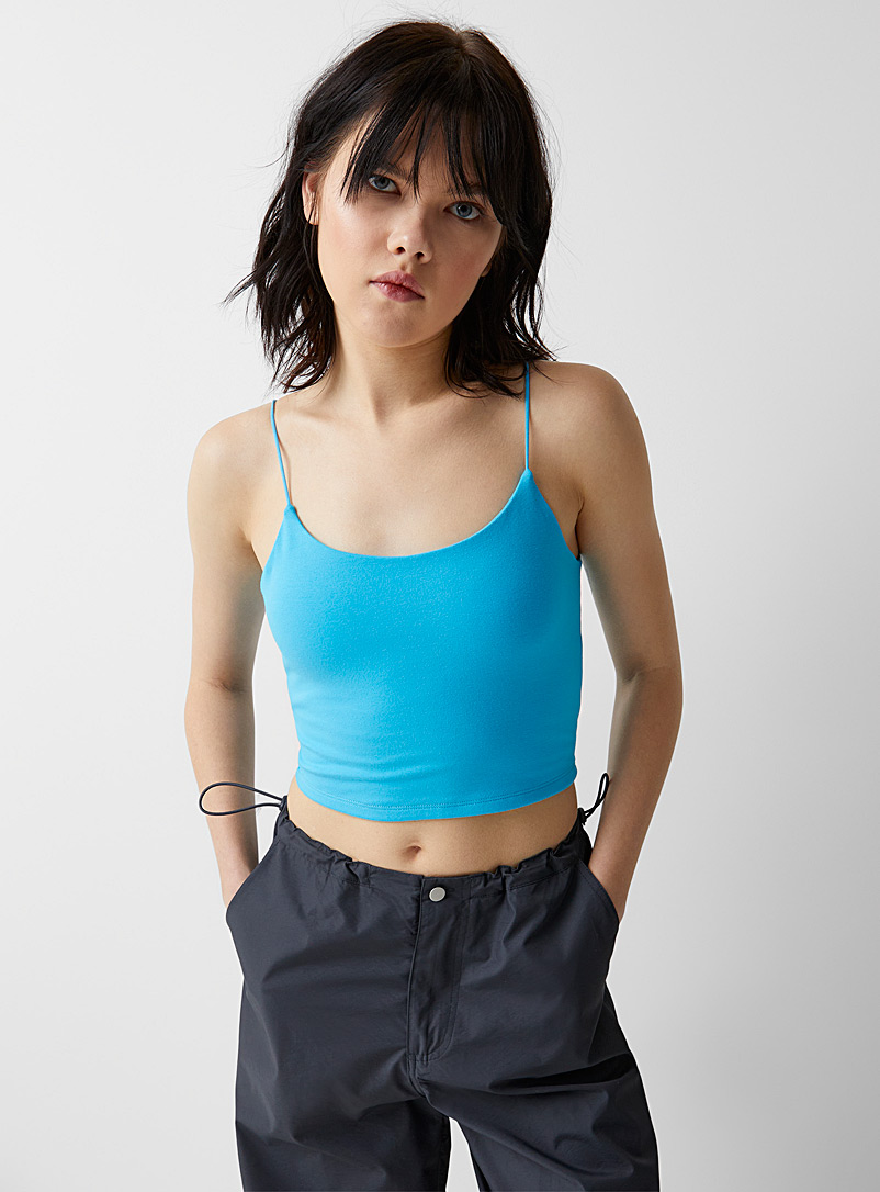 Bungee-strap cropped cami