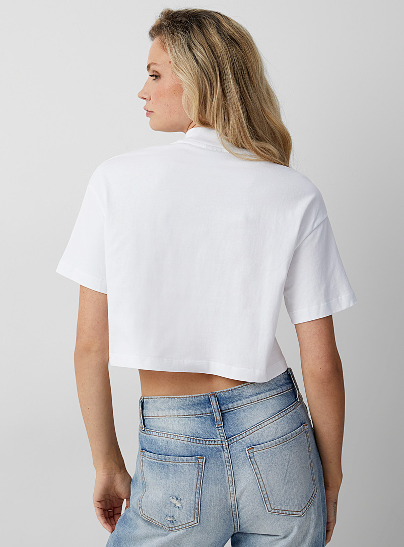 Icône: Le t-shirt court coton bio et recyclé Blanc pour femme