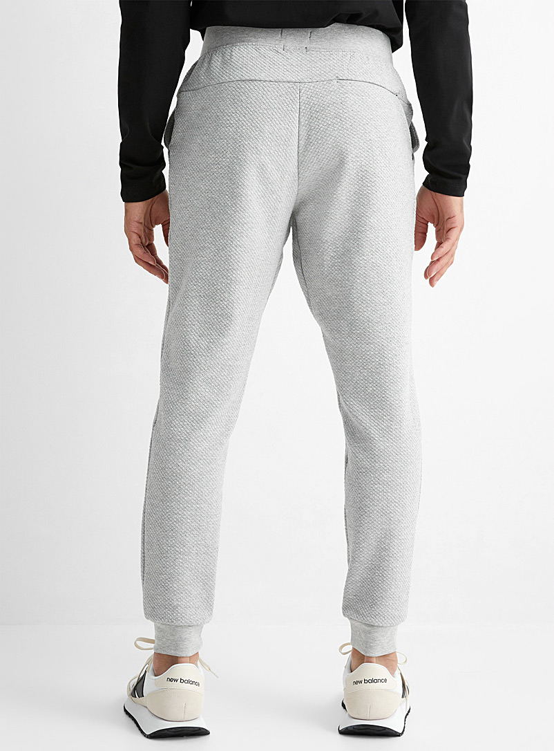 Le 31 Charcoal Innovation waffled joggers for men