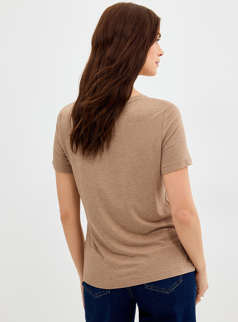 Contemporaine Navy/Midnight Blue Flowy crew-neck T-shirt for women