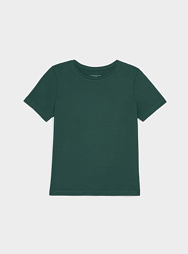Contemporaine: Le t-shirt fluide col rond Bleu marine - Bleu nuit pour femme