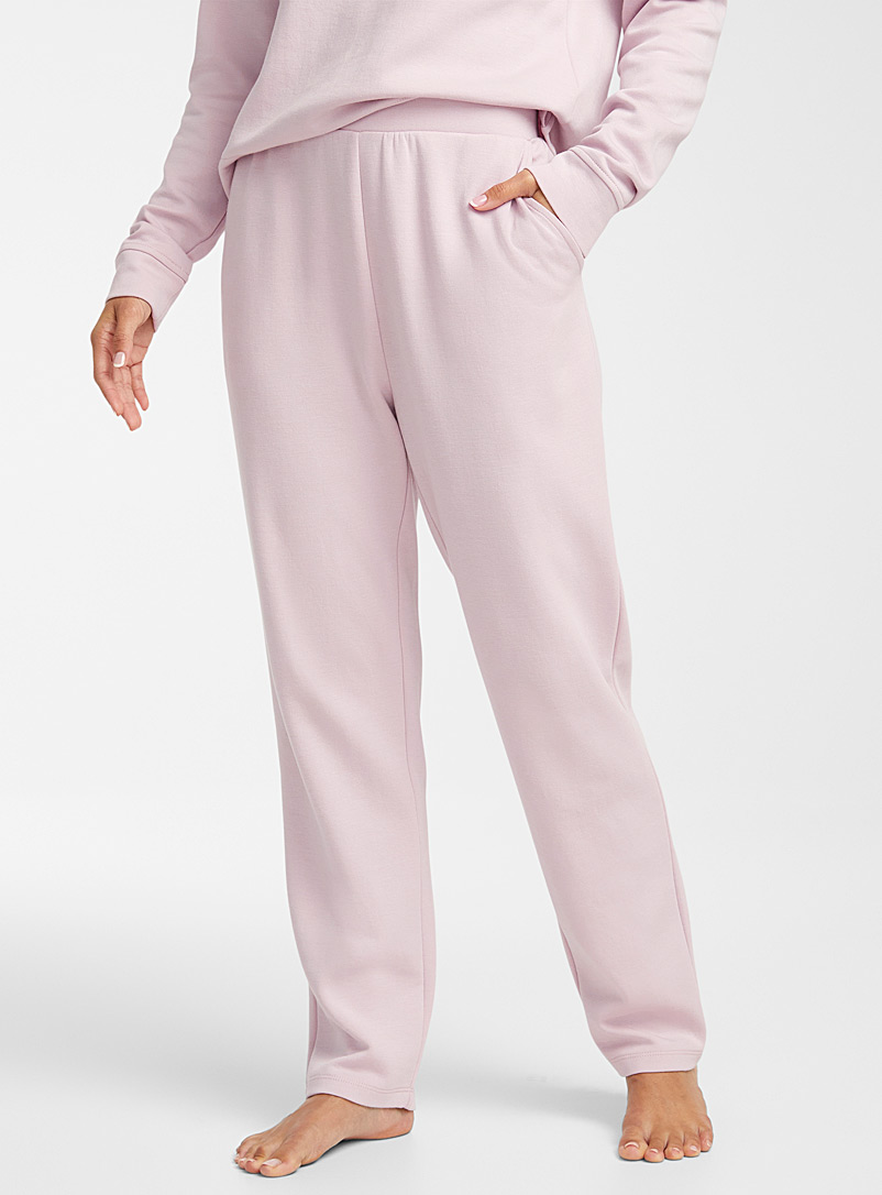 Miiyu Dusky Pink Cotton-modal lounge pant for women