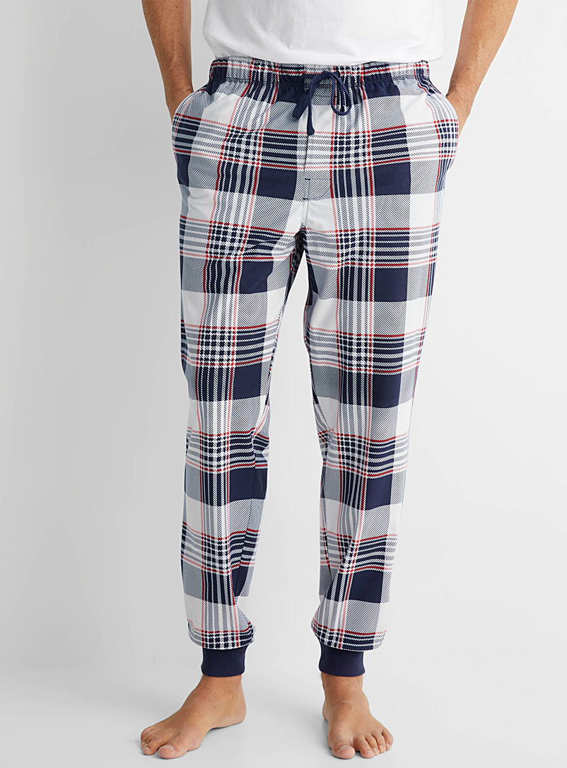 Le 31 Red Winter-print lounge joggers for men