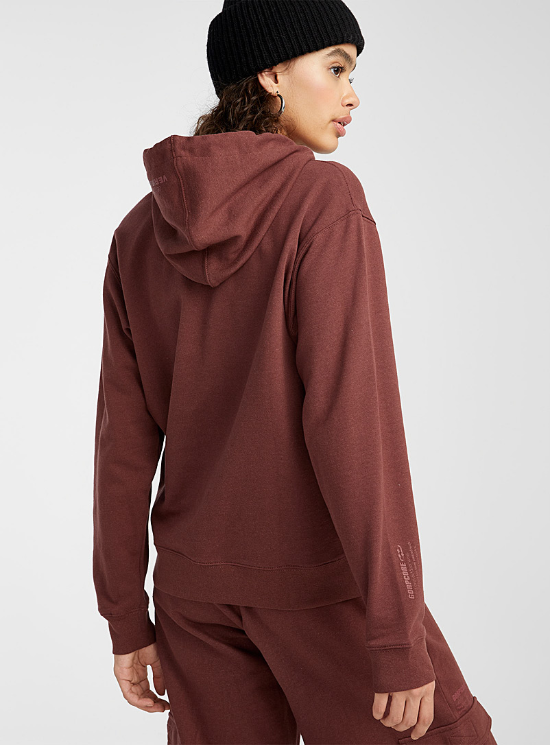 Twik Patterned Brown Eco-friendly fibre utility hoodie for women