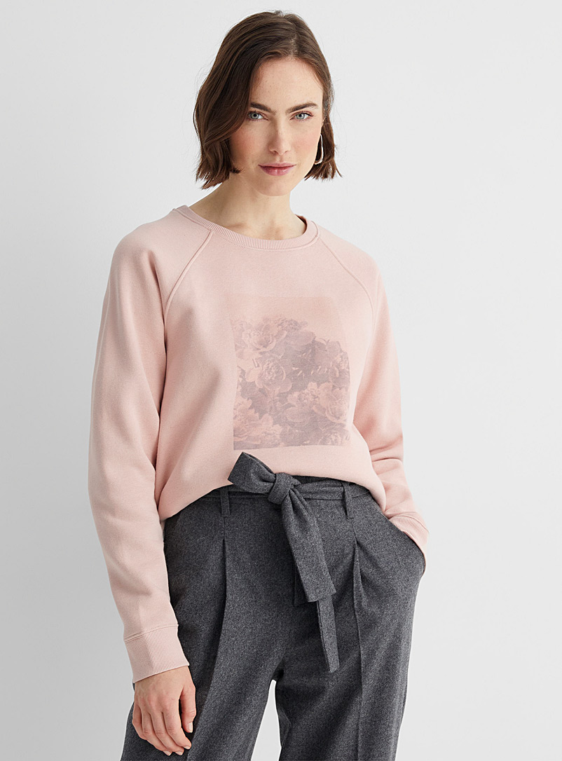 Contemporaine Pink Natural beauty fleece sweatshirt for women