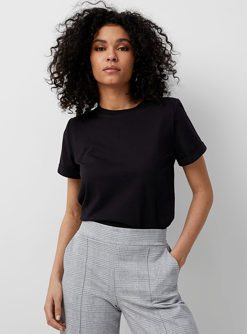 Organic cotton shoulder pad T-shirt | Icône Women's Short-Sleeve T-shirts | Simons