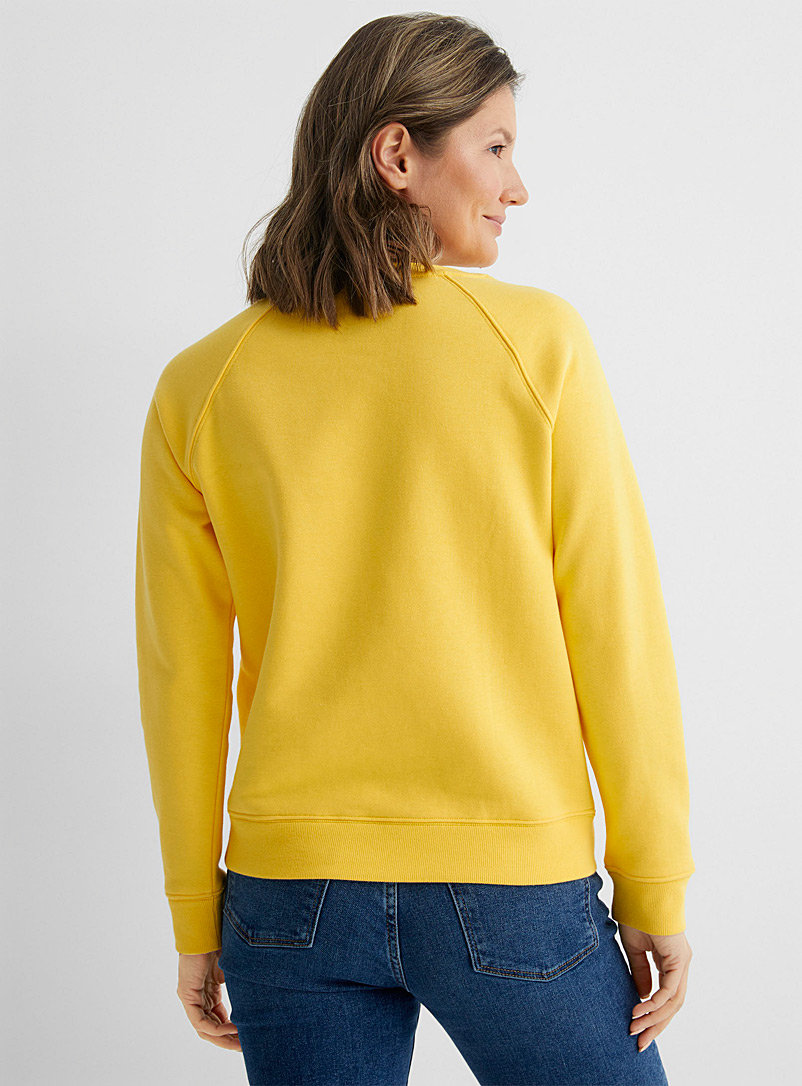 Contemporaine Medium Yellow Raglan crew-neck sweatshirt for women