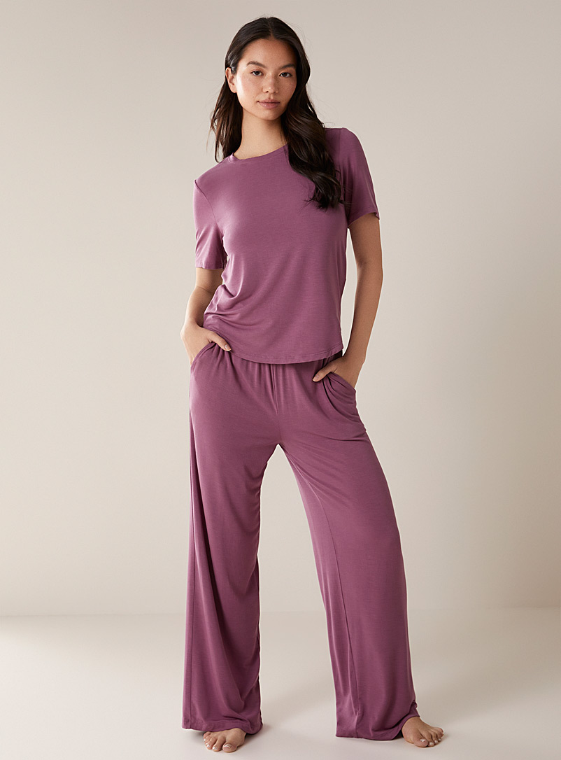 Miiyu Purple Fluid modal lounge pant for women