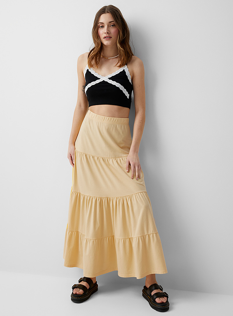 Twik Assorted Organic cotton maxi peasant skirt for women
