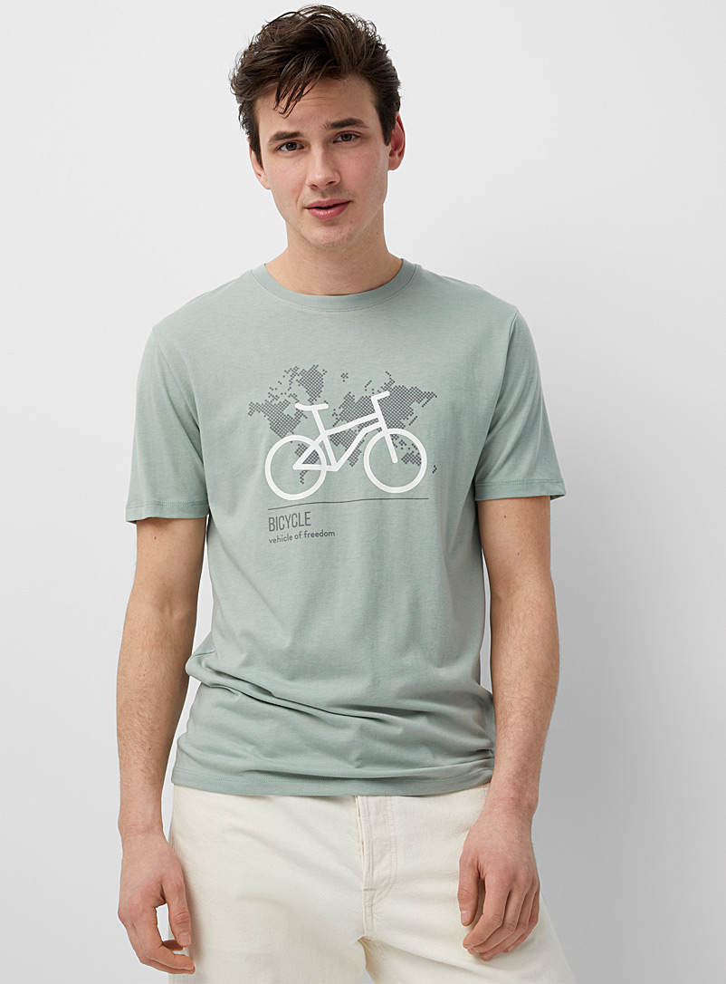 Le 31: Le t-shirt passion vélo Vert pâle-lime pour homme
