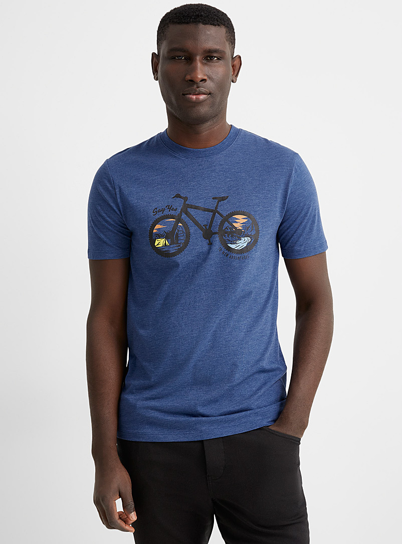 Le 31 Marine Blue Bike lover T-shirt for men