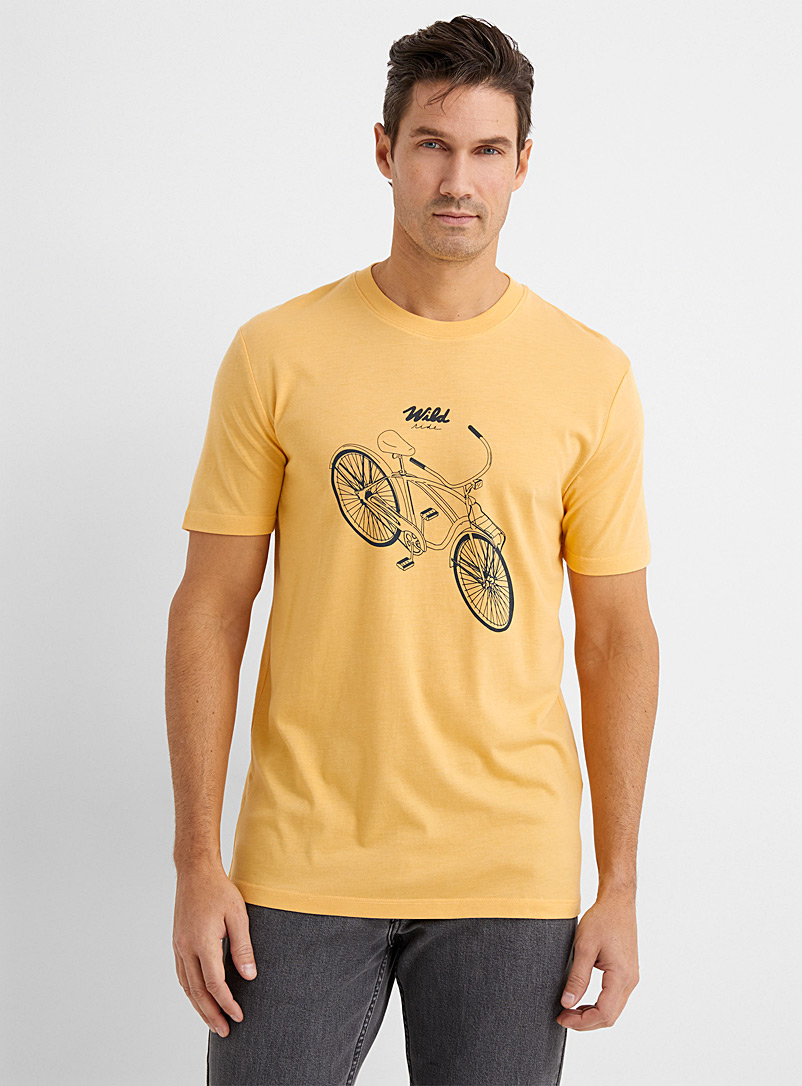 Le 31 Golden Yellow Bike lover T-shirt for men