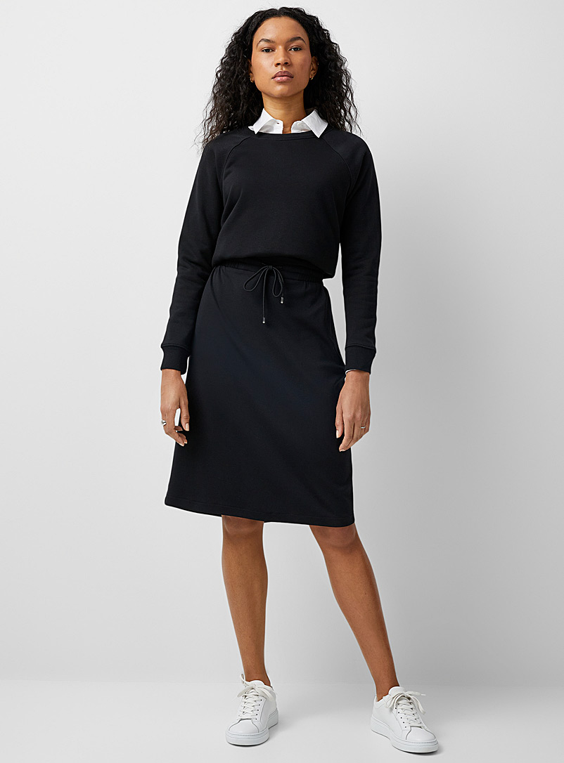 Contemporaine Black Chic jersey elastic-waist skirt for women