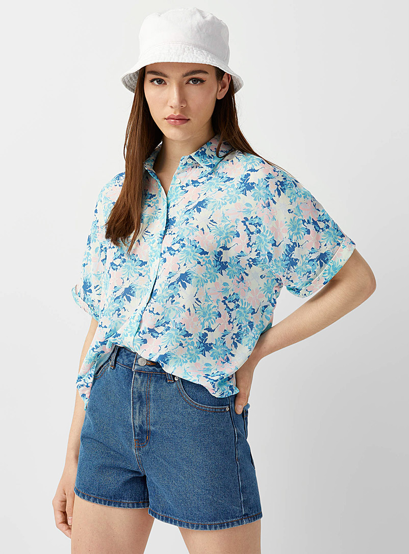Twik Assorted Recycled polyester printed shirt for women
