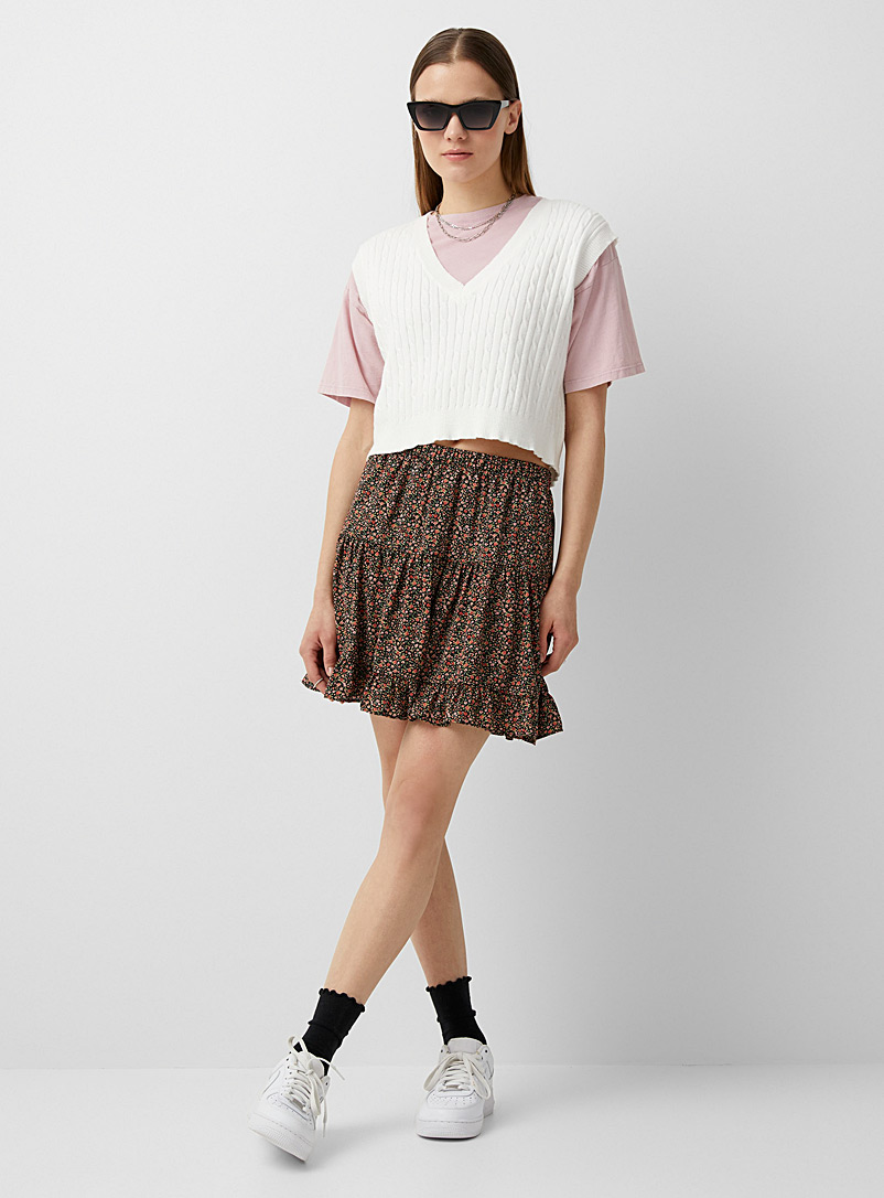 Twik Assorted Ruffled peasant skirt for women