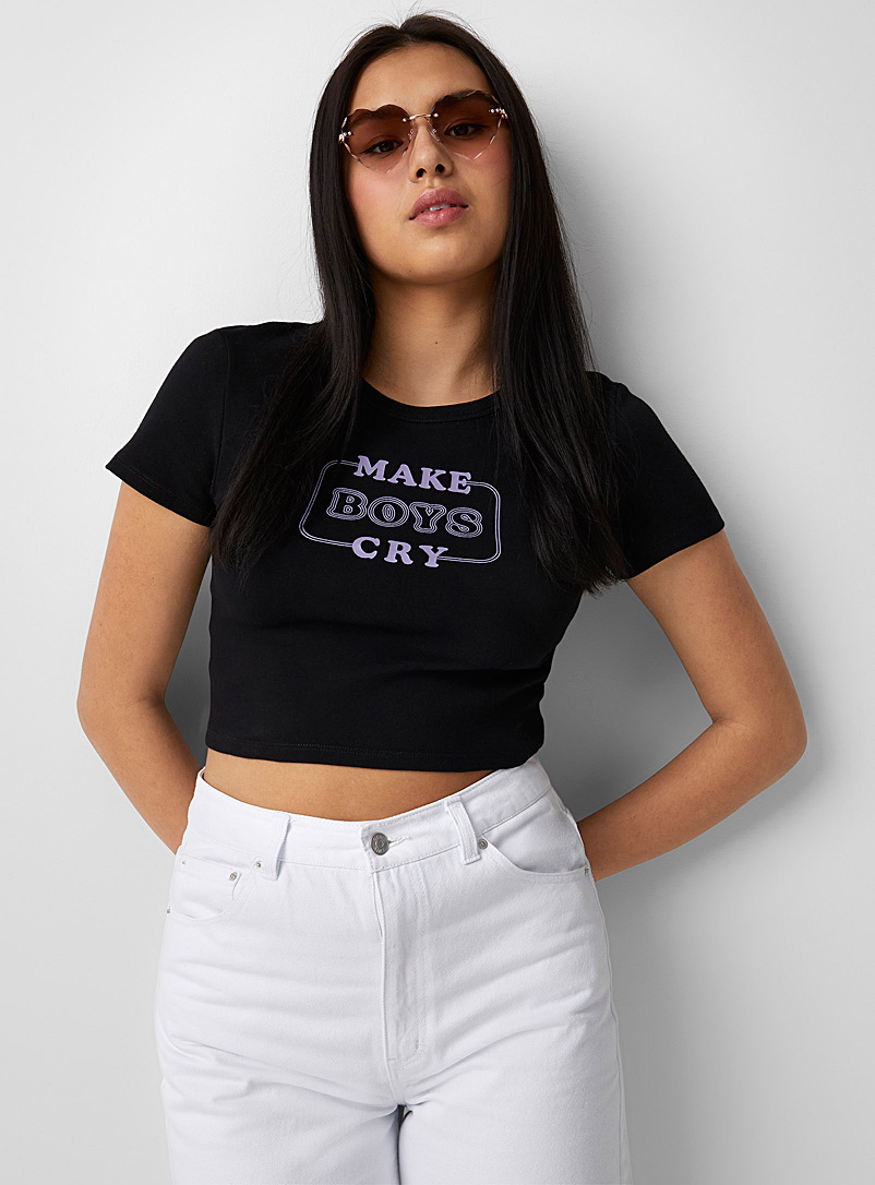 Twik: Le t-shirt court imprimé nostalgie Assorti pour femme