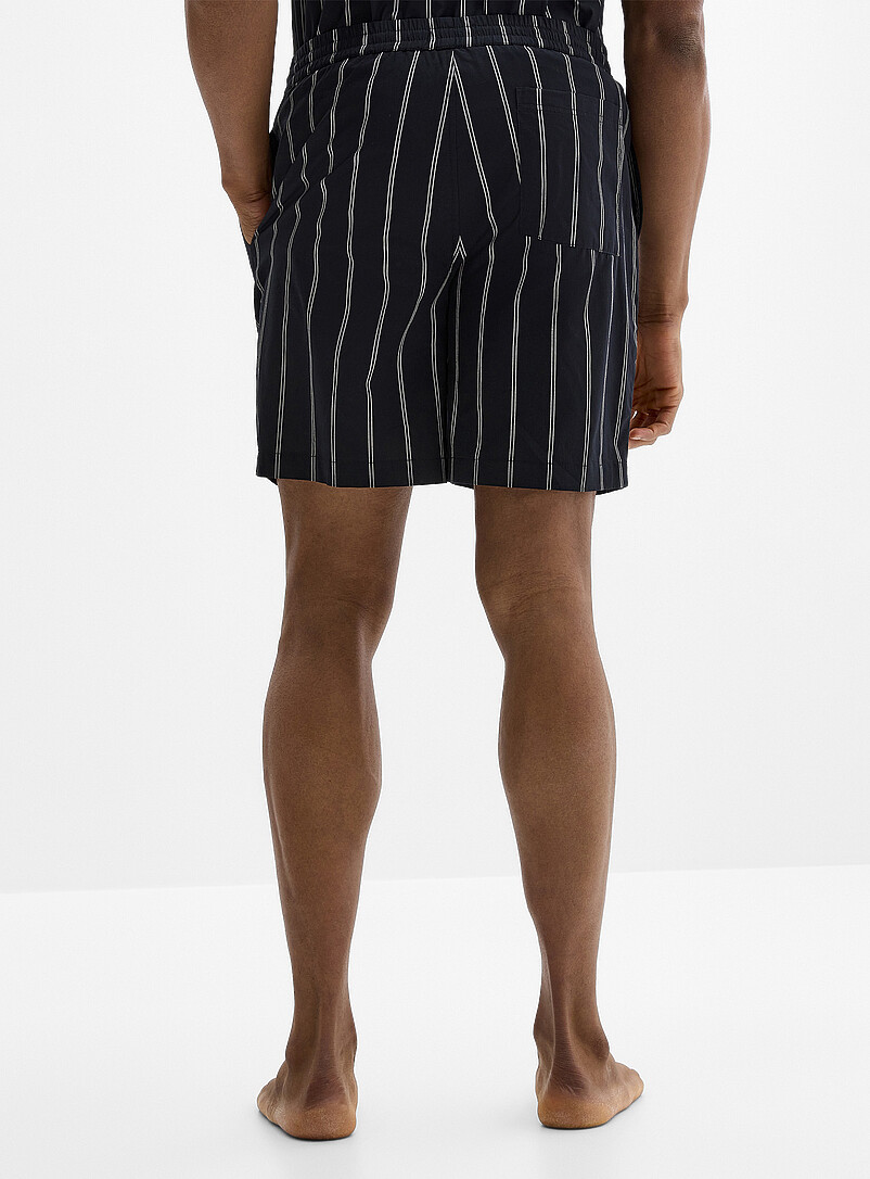 Le 31: Le short pyjama popeline &agrave; motifs Blanc et noir pour homme