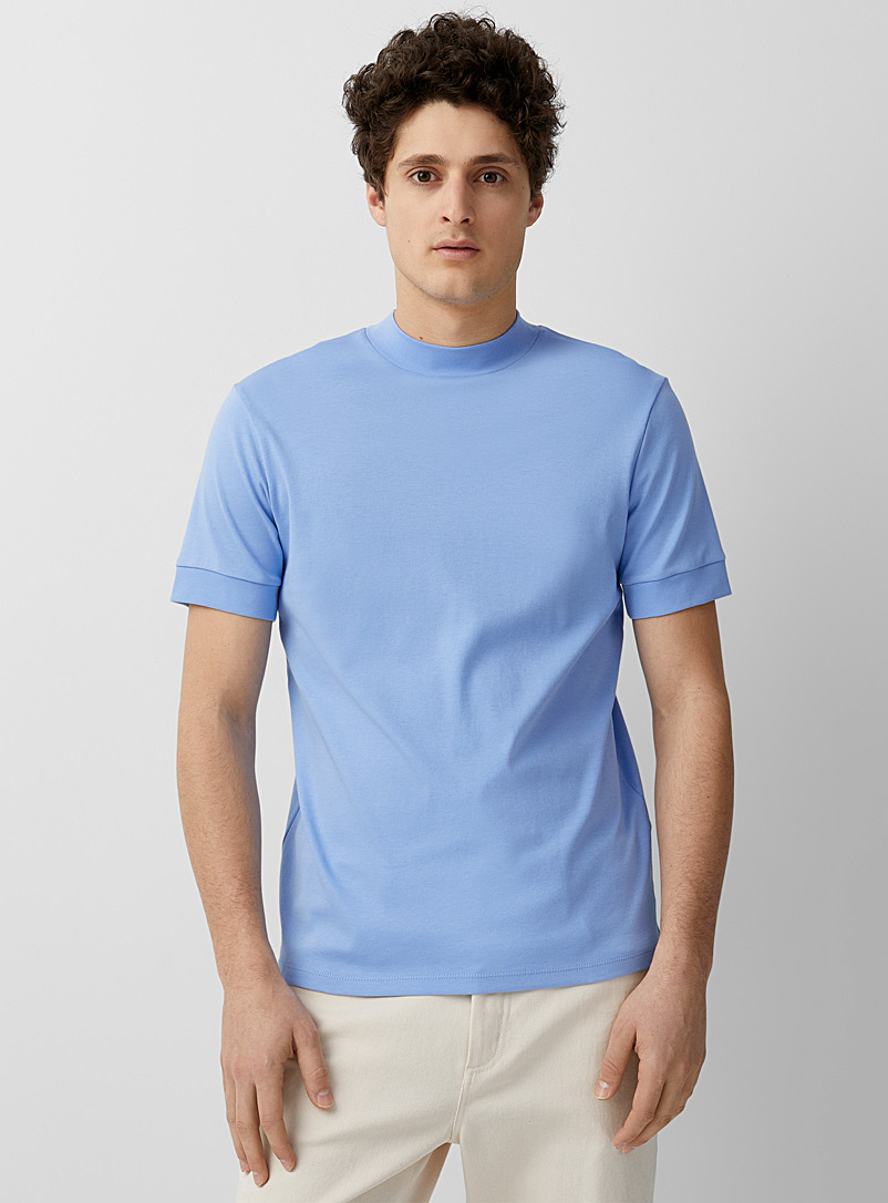 Mercerized cotton mock-neck T-shirt | Le 31 | | Simons