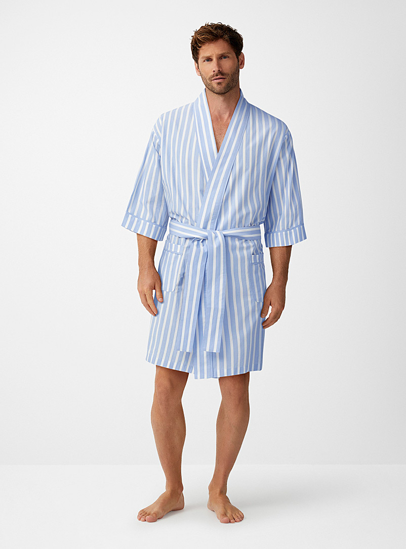 Le 31 Assorted Patterned poplin robe for men