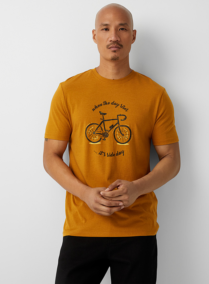 Le 31 Golden Yellow Bike lover T-shirt for men