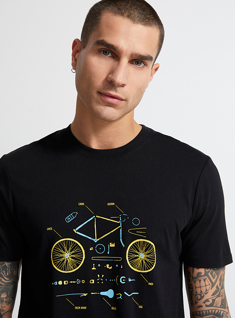 Le 31 Black Bike T-shirt for men