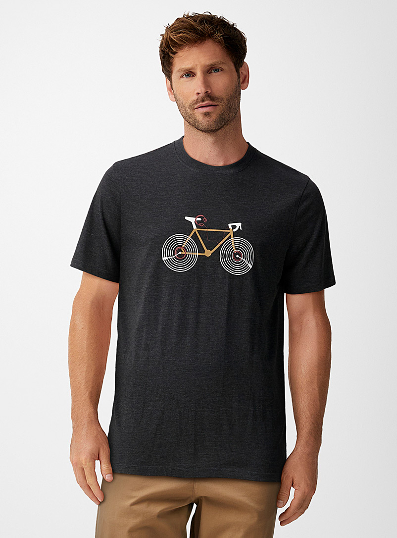 Le 31 Dark Grey Bike T-shirt for men