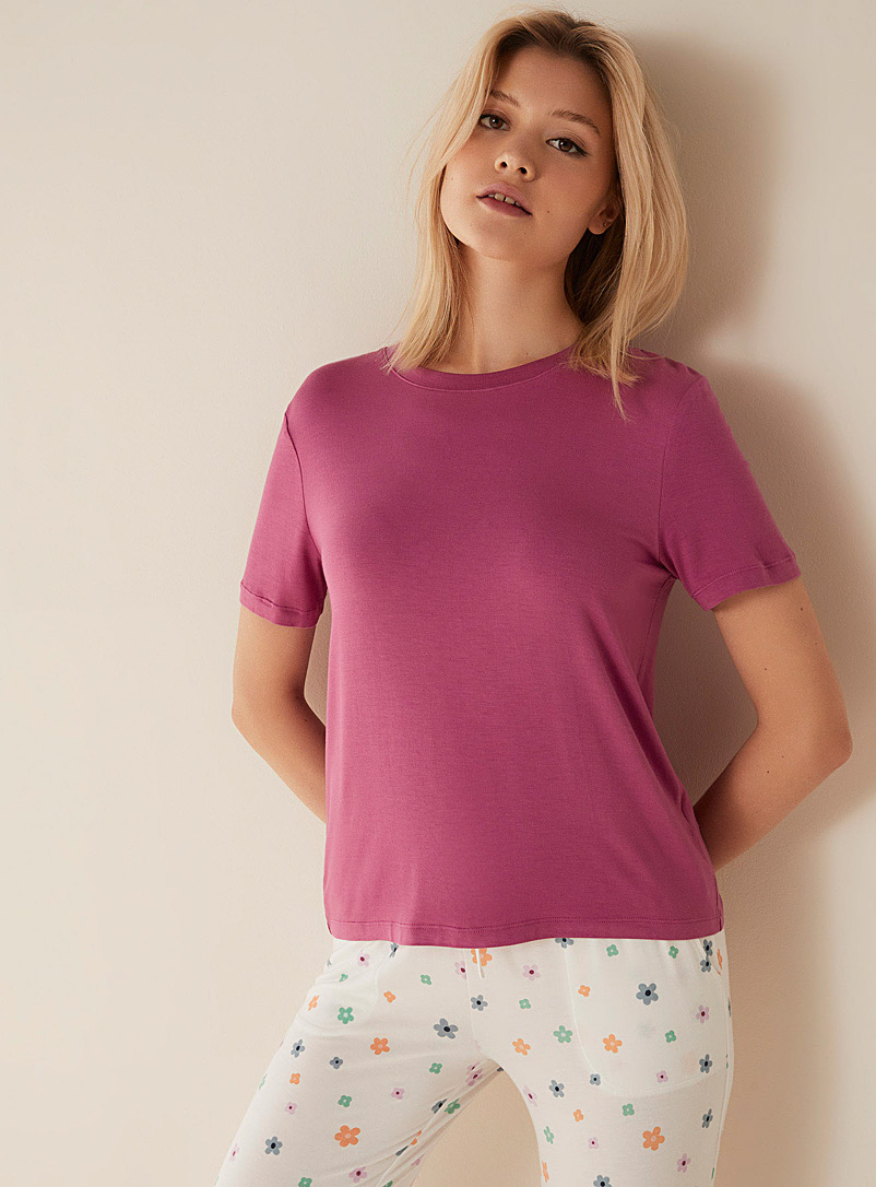 Miiyu x Twik: Le t-shirt détente douce viscose Rose moyen pour femme