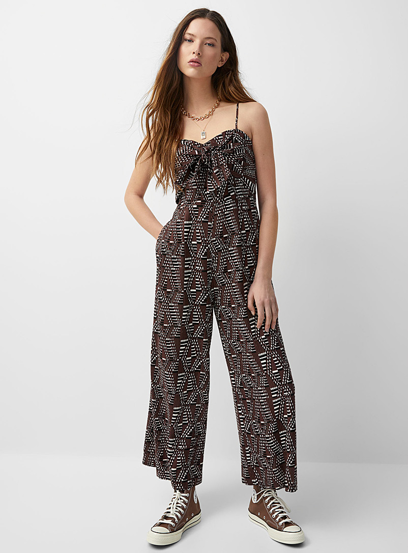 Combinaison (jumpsuit) Femme Jambe Large - Sans Manches, Bretelles Réglables - Tissu Léger - Pour été, Plage, Bureau Décontracté - 10