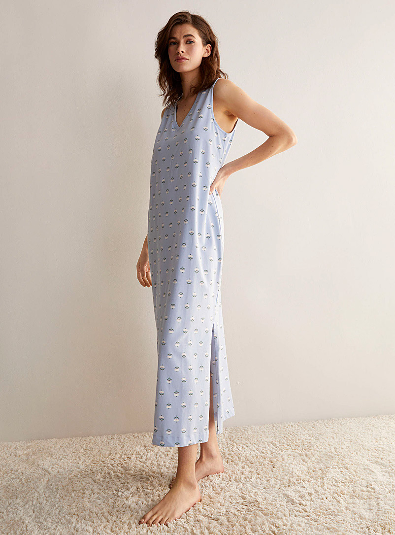 Miiyu Assorted Pastel pattern organic cotton nightie for women