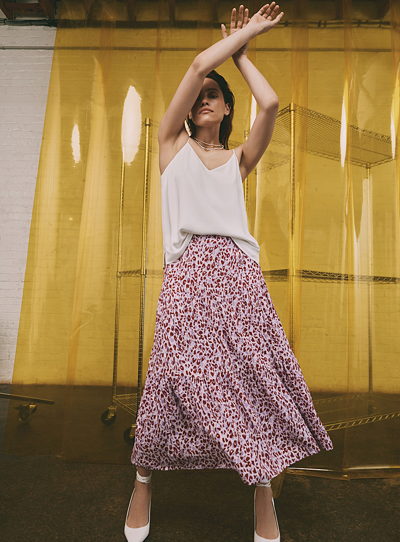 Flowy tiered maxi skirt | Contemporaine | Women's Midi Skirts & Mid ...