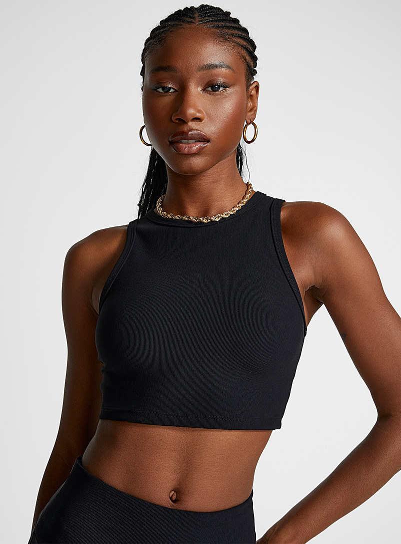 Finely ribbed ultra-cropped cami, Icône