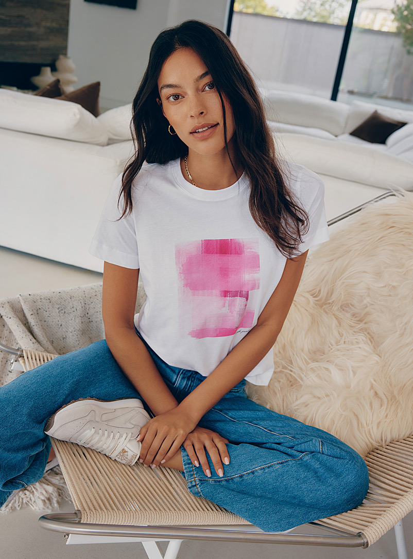 Contemporaine: Le t-shirt espoir rose Rose pour femme