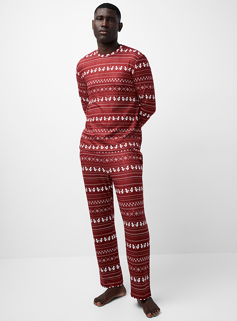 Le 31: L'ensemble pyjama motif rustique En soutien à Banques alimentaires Canada Rouge à motifs pour homme