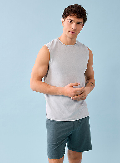 I.FIV5: Le t-shirt sans manches ultradoux Gris pour homme