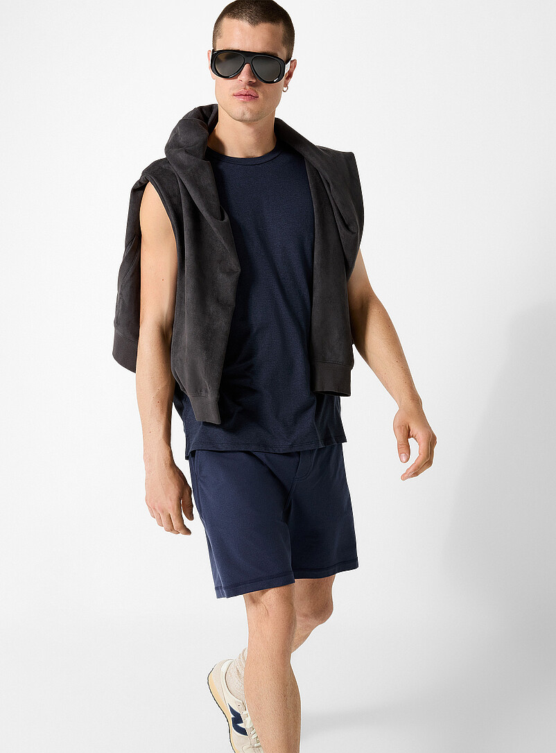 I.FIV5: Le t-shirt sans manches ultradoux Bleu marine - Bleu nuit pour homme