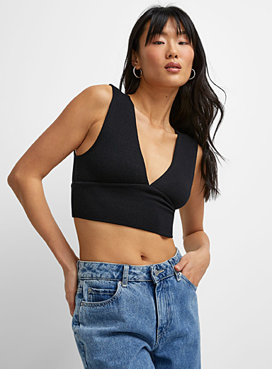 Finely ribbed cropped cami, Icône