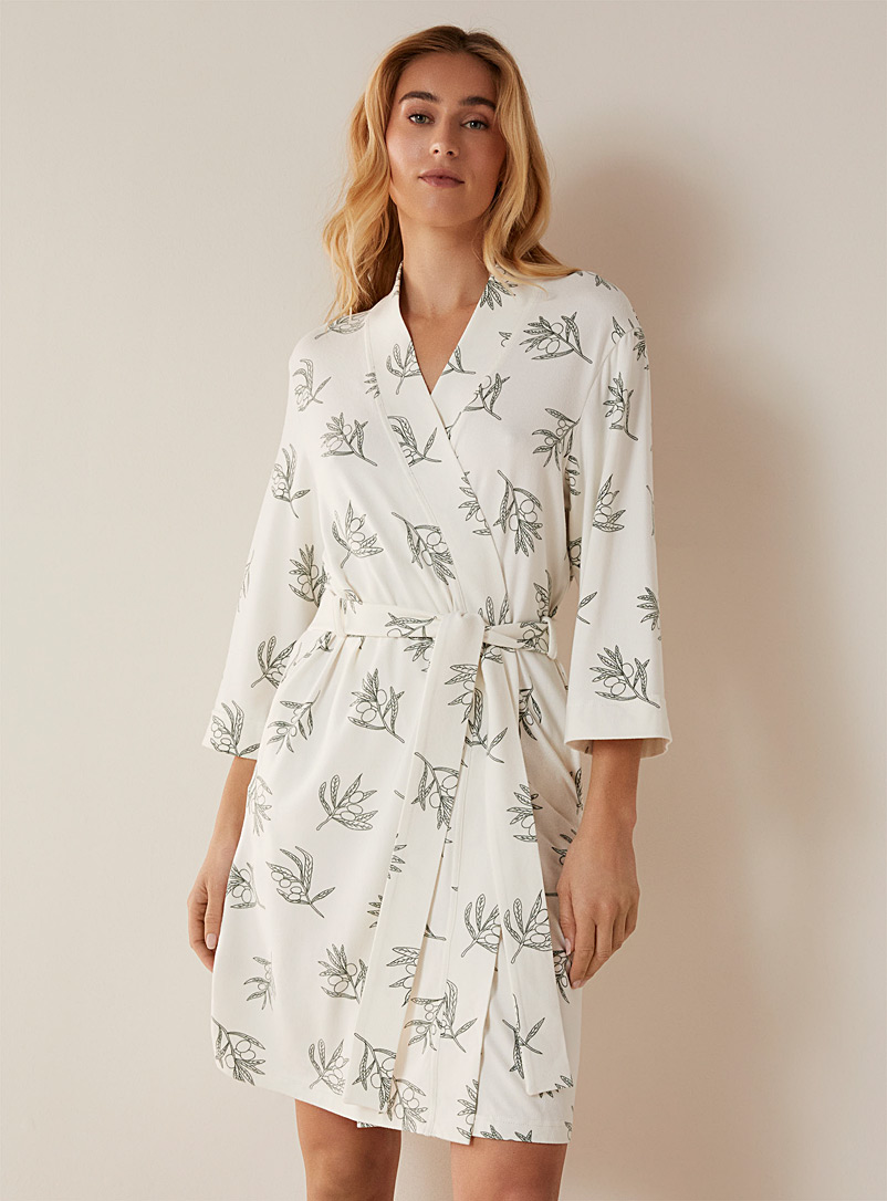 Velvety summer print robe, Miiyu, Shop Women's Robes Online